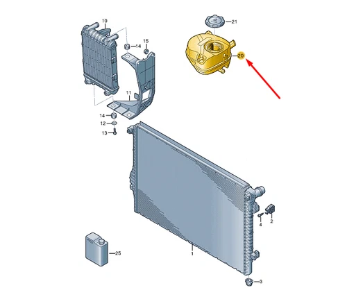 NUOVO CONTENITORE DI COMPENSAZIONE CUPRA FORMENTOR 8V0121407A OEM - Foto 6 di 8