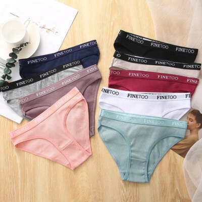 2 Stck. Baumwolle Höschen Damen Slips sexy niedrige Unterwäsche
