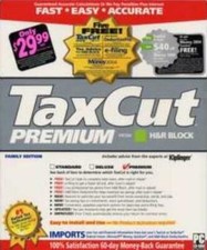 TaxCut 2003 Premium Federal PC CD amend, redo financial tax income taxes program