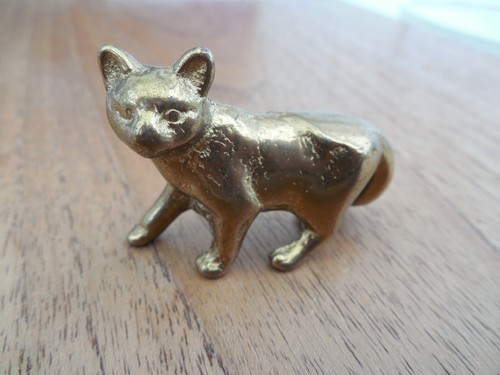 Bosse Rohac Hagenauer Gluttöter Baller Figur Katze Messing (B) - Bild 2 von 6