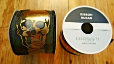 2 Rolls Of Celebrate It Halloween Decorative Ribbon