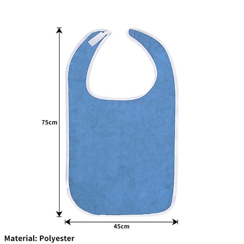 Adult Bibs, Adult The Eldly Bib Adult Washable Dining Bibs For Elderly 1-10PCSVP - Picture 9 of 13