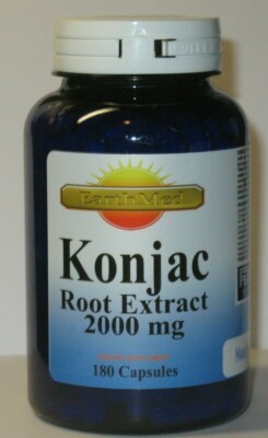  KONJAC Root Extract Glucomannan 180 Caps 2000mg Weight Loss Suppress Appetite