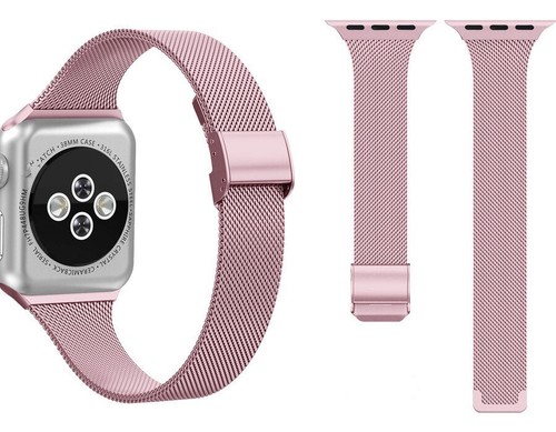 Smukła mediolańska metalowa bransoletka do zegarka do Apple Watch SE iWatch Ultra 8 7/6/5/4/3 - Zdjęcie 15 z 20