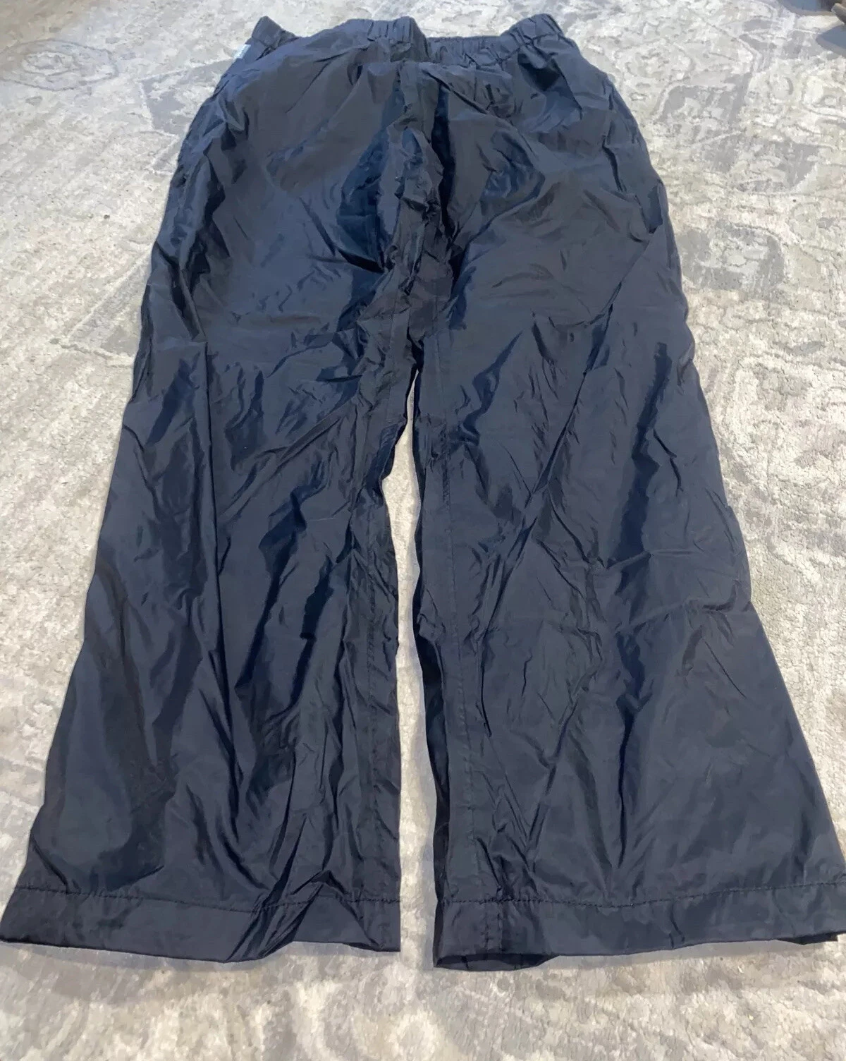 Columbia Mens Packable Nylon Pants Packable Waterproof Breathable Sz Large Black