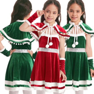 Kids Girls Costume Festival Dress Role Play Gowns Carnival