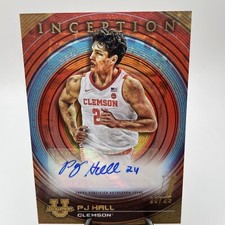 2022-23 Bowman U Inception /25 PJ HALL RC AUTO🔥 CLEMSON SSP Mint Autograph