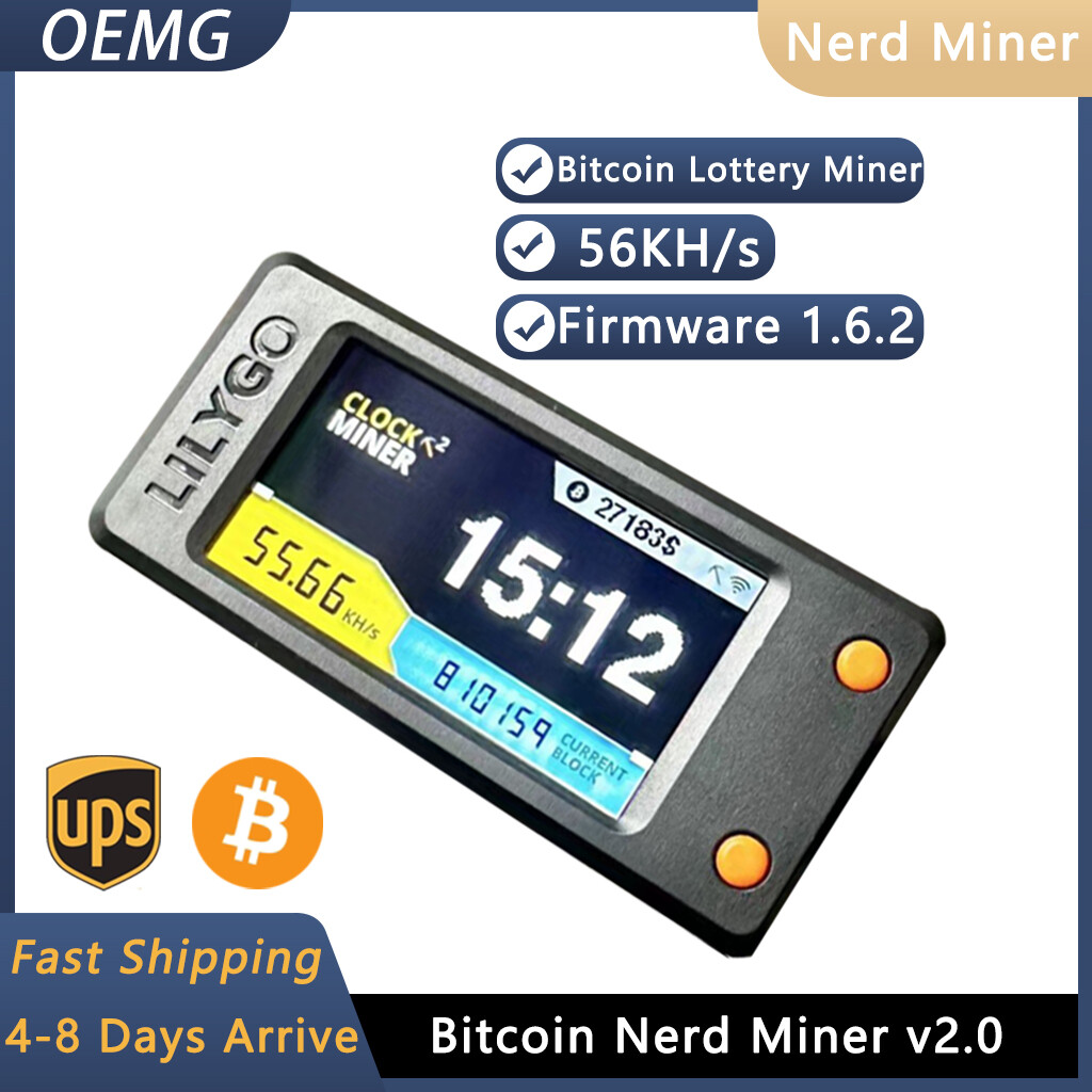 ESP32 Bitcoin Miner NerdMiner V2 Pro Bitcoin Miner - 307KH/S Solo Mining  Mit ESP32 & Display WiFi BTC Miner