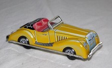 Vintage MG T Type MIDGET TIN LITHO Friction JAPAN 1960s/70s Yellow