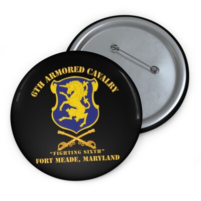 Pin Buttons - 6th ACR w Cav Br Ft Meade Maryland