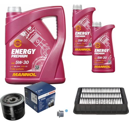 BOSCH Inspektionpaket 7 L MANNOL Energy Premium 5W-30 für Mitsubishi Lancer