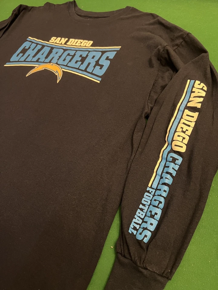 Camisa San Diego Chargers Para Hombres XXL Azul Manga Larga Equipo NFL Ropa Fútbol L/S Foto 3 de 4