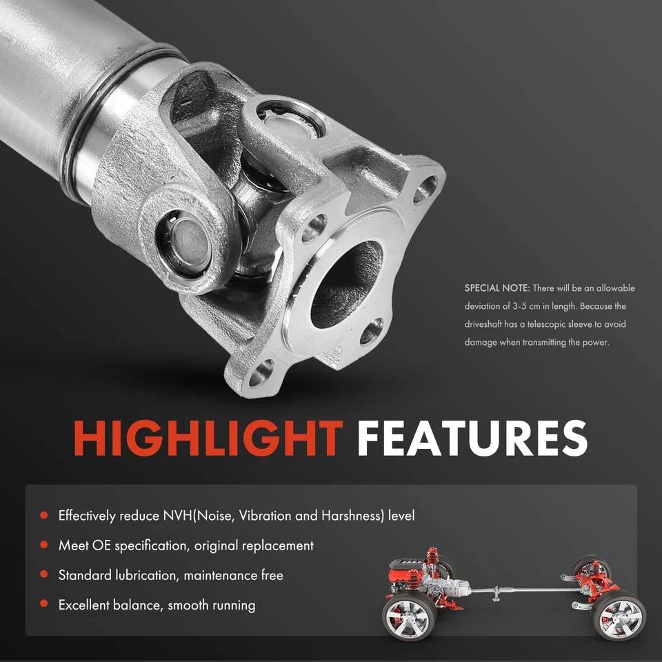 Front Driveshaft Prop Shaft Assembly for 2007-17 Jeep Wrangler JK JL 52853317AE - Imagem 4 de 4