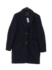 Marc New York Andrew Marc Women's Coat Uk 8 Blue Wool With Polyester Overcoat