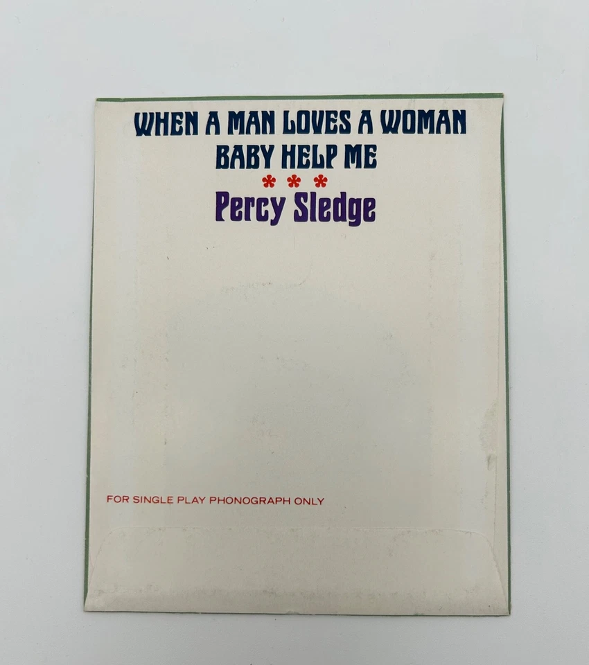 Percy Sledge NEW SEALED 1967 Hip-Pocket 45rpm Flexi-Disc Record w/Picture Sleeve - Image 2 of 2