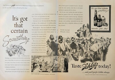 1938 Schlitz Beer Milwaukee Vintage Ad its got the certain something