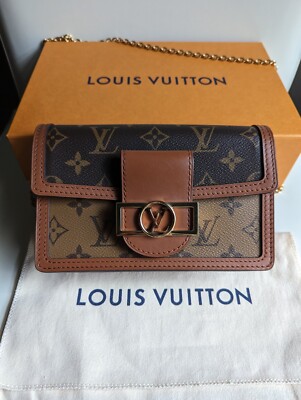 Authentic Louis Vuitton Dauphine Chain Wallet Shoulder Bag M68746