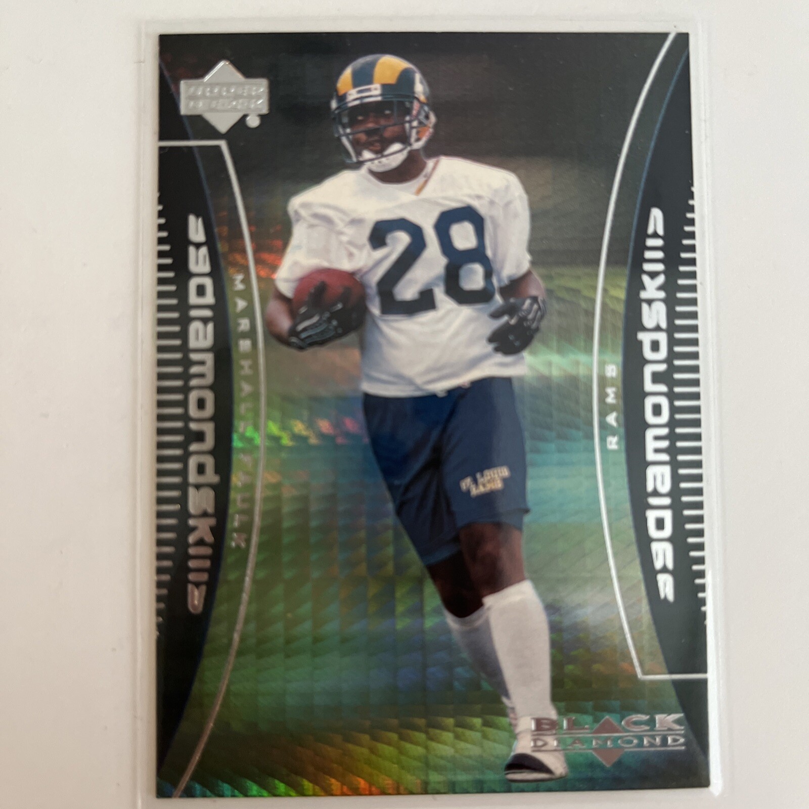 1999 Upper Deck Black Diamond Diamond Skills Marshall Faulk #S6