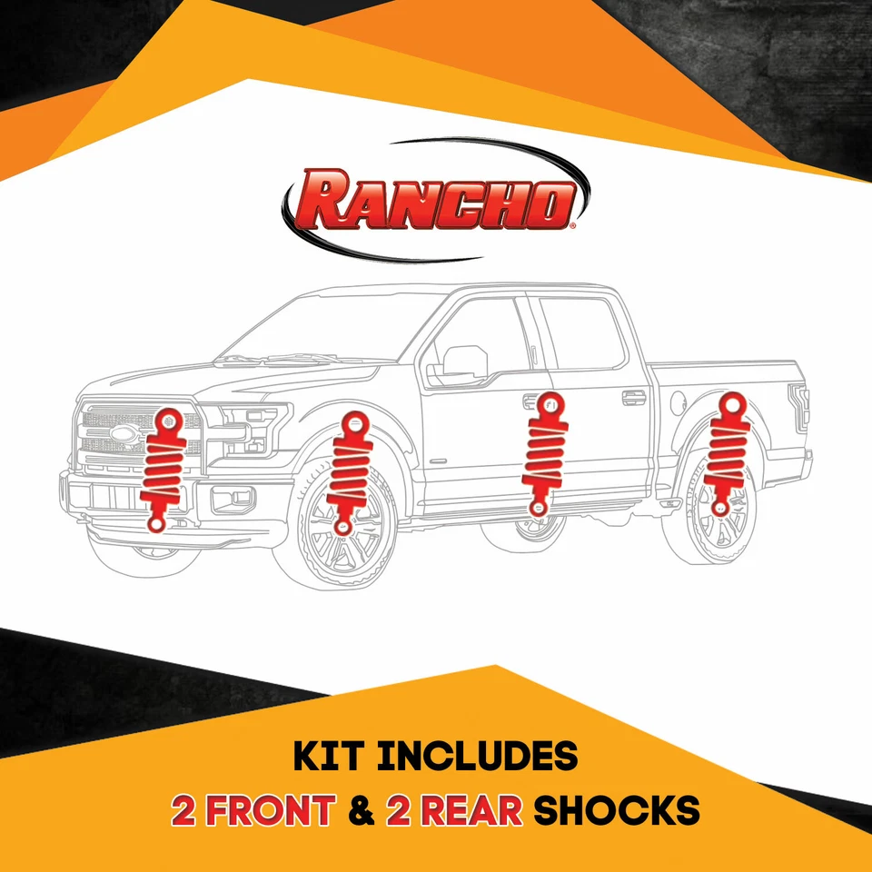 Kit de 4 Amortiguadores de Gas Rancho RS5000X Delanteros y Traseros para Toyota Pickup 4x4 86-88 Foto 3 de 4