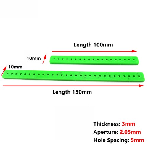 ABS Plastic Strip With Hole For RC Model Toy Car Robot DIY Length 100mm 150mm - Picture 3 of 6