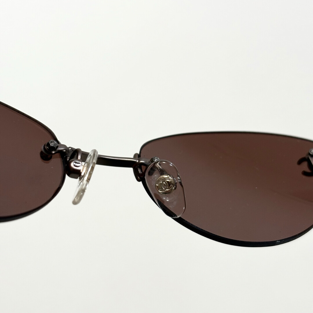 CHANEL 4003 c.116/75 Sunglasses COCO mark with case Used