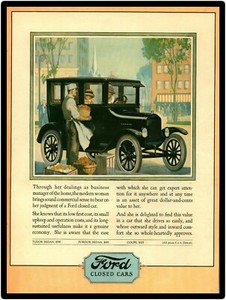 Early Ford Automobiles Vintage Look New Metal Sign Closed Car Woman Driving Ebay