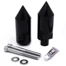 BLACK Billet Aluminum Spike FRAME SLIDERS For 2004-2005 Suzuki GSXR600 GSXR750 G