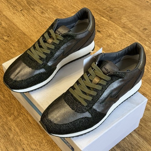 Mizuno Saiph 3 Leather Lace Up Trainers Sneakers UK 7.5 EU 41 Brown Green - Picture 3 of 24