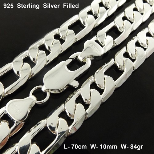 Men's Necklace Real 925 Sterling Silver 
