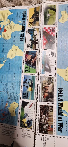 WW2 Series Postage Stamps 1941 World At War 1942 Into The Battle Scott - Picture 6 of 8