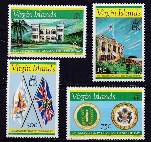 VIRGIN ISLANDS #313-316 MNH 5th ANNIV US & BRITISH VIRGIN ISLANDS FRIENHSHIP DAY