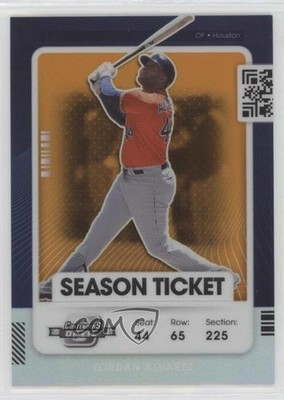 2021 Panini Contenders Season Ticket Optic Orange Prizm 40/49 Yordan Alvarez fm0