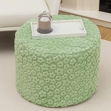 Ottoman Foot Rest Stuffed Round Boho Floor Poof Seating Armchair Ottoman Foot...
