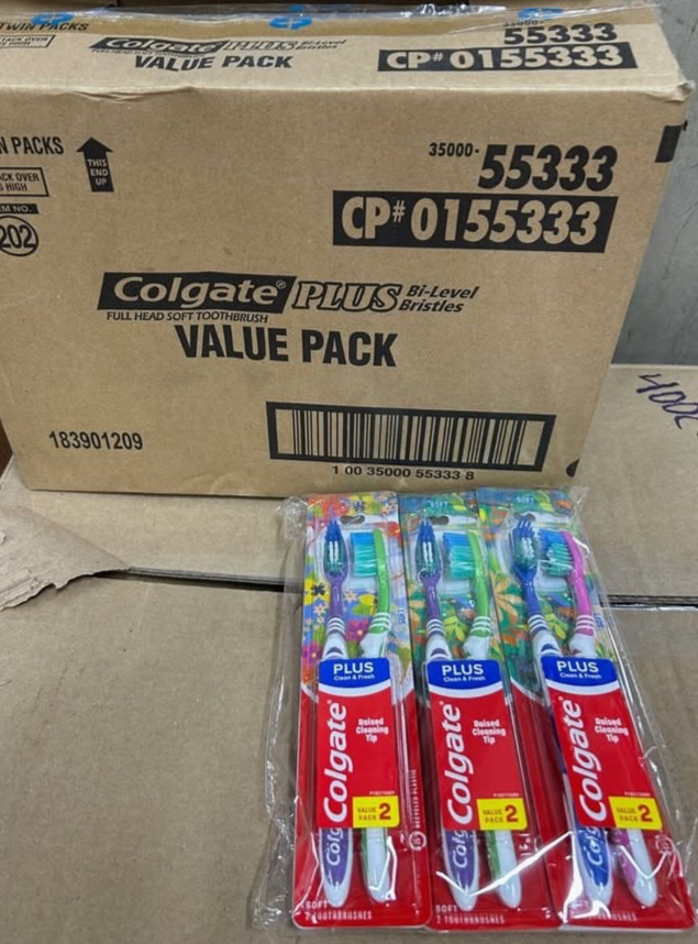 36 TwinPack  Colgate Plus Full Head Clean & Fresh Toothbrush