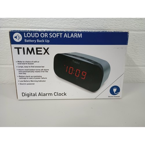 Silver Led Digital Clock Timex T121 Digital Alarm Clock Silver Black Red LED Display Battery ...
