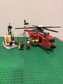 LEGO CITY Lot Fire Station 60004 Fire Helicopter 60010-2 Read Description Used