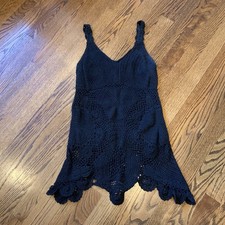 VTG 90s Y2K Babydoll Crochet Top Boho Fairy Grunge Whimsigoth Indie Punk EUC