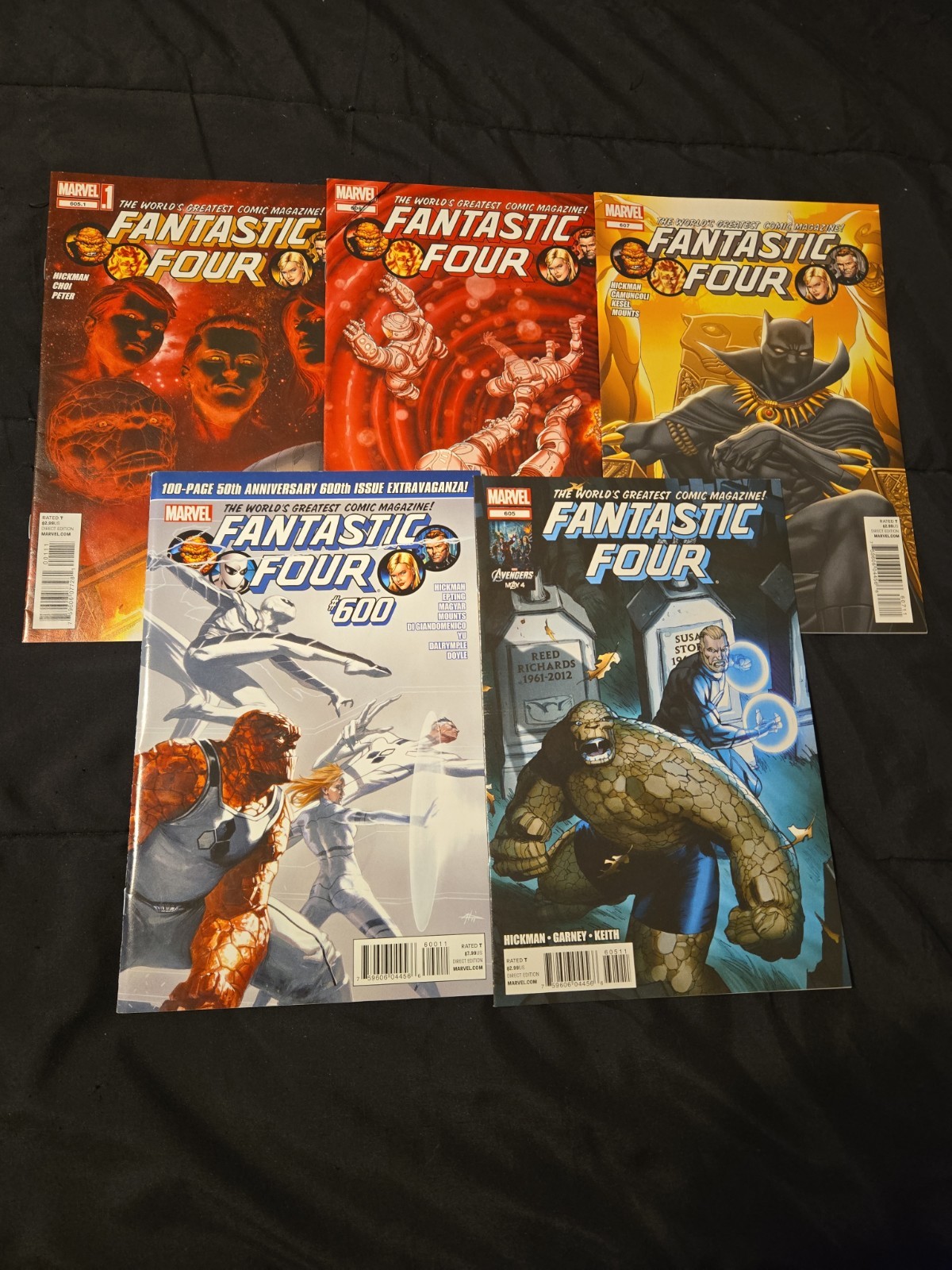 Fantastic Four #600 605, 605.1, 606, 607 Lot Marvel Comics NM Bagged Boarded 