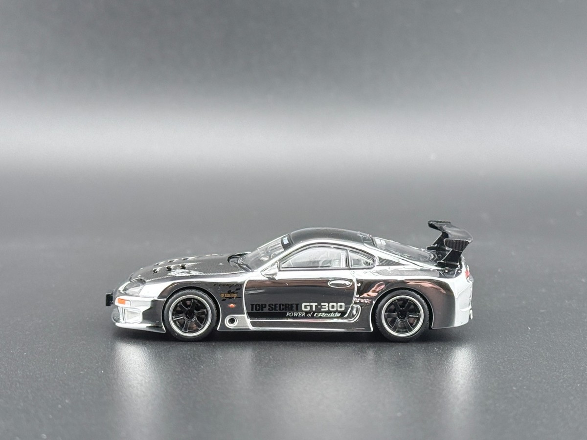 Pop Race Top Secret GT300 Supra Silver Chrome PR640325 1/64 | eBay