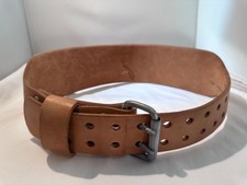 Vintage Genuine Altus Heavy Leather Double Prong Weight Lifting Belt S 34"-42"