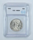 1942 Walking Liberty Half Dollar MS64 ICG *8075