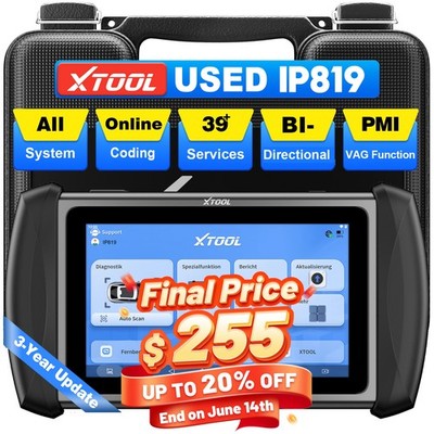 2026 XTOOL IP819 Bidirectional OBD2 Scanner Diagnostic Tool Key Coding 39+Resets