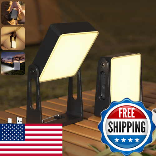 Popoiron Lampada Luce Campeggio Ricaricabile Confezione 2 4000Mah Batteria Led Dimmerabile - Foto 1 di 9