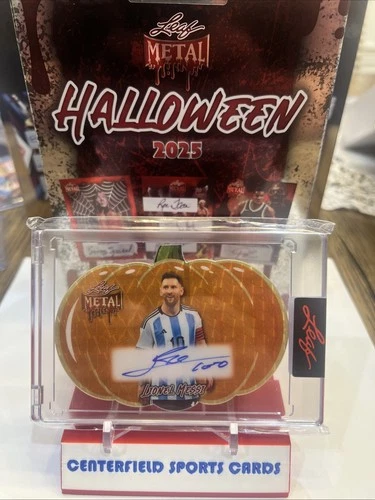 2025 Leaf Metal Halloween Lionel Messi Pumpkin Superrefractor 1/1 p-LM1 Auto