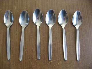 Besteck: 6 Teelöffel "S/S CS 205 China" rostfrei gute Qualität siehe Fotos