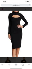 Bailey winter midi dress sweater knit color black metallic crew neck size S NEW