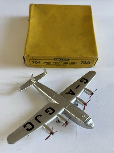 Vintage Diecast Dinky Toys #704/70a Avro York Airliner reg G-AGJC in box