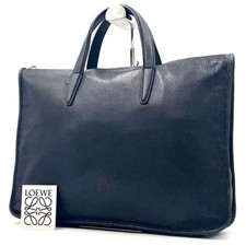 LOEWE Anagram Logo Briefcase Business Bag Bla...