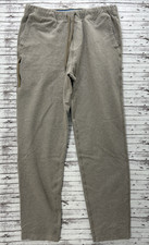 Mack Weldon Ace Sweatpants Men's XL Tan Herringbone Jogger French Terry Tapered