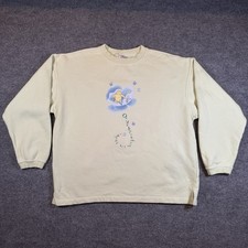 Vintage 90's Disney Store Embroidered Winnie the Pooh Butterflies L Sweatshirt